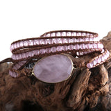 Rose Quartz 3 Strands Wrap Bracelet