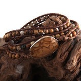 Picasso Jasper 3 Strands Wrap Bracelet